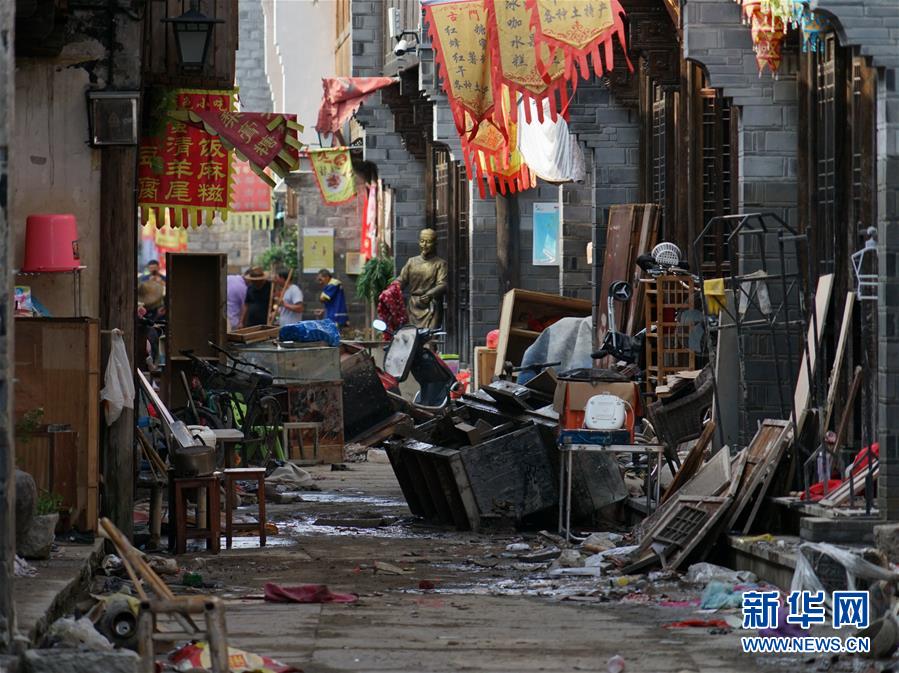 （關注“利奇馬”·圖文互動）（2）古城洪災 八方馳援——洪水災害下的浙江臨?，F(xiàn)場目擊