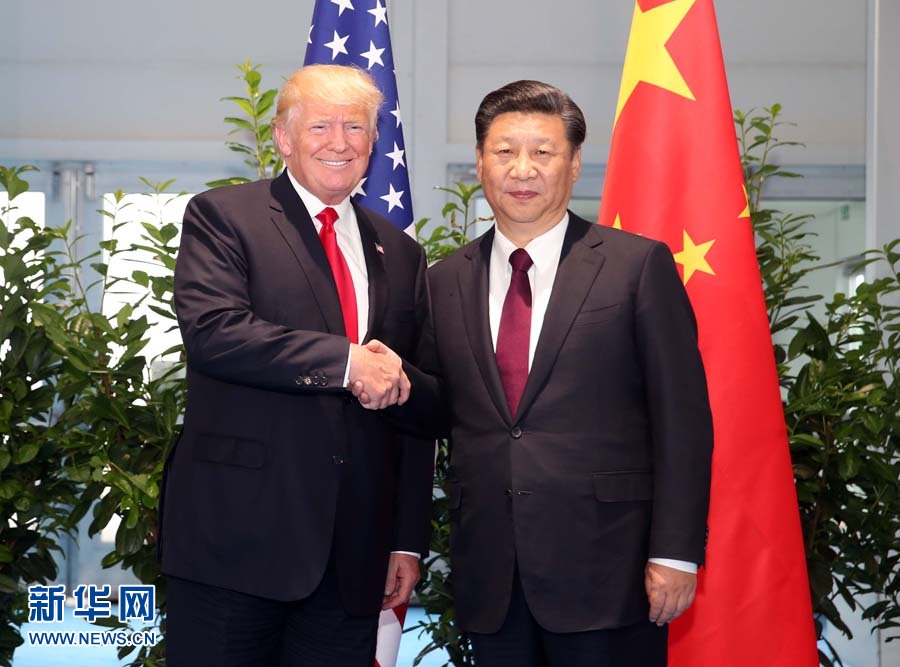 7月8日，國家主席習近平在二十國集團領導人漢堡峰會閉幕后會見美國總統(tǒng)特朗普，就中美關系及共同關心的重大國際和地區(qū)問題深入交換意見。新華社記者 姚大偉 攝